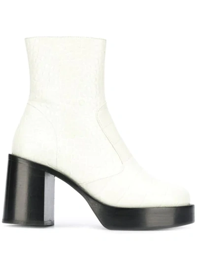 Shop Simon Miller Platform Ankle Boots In White