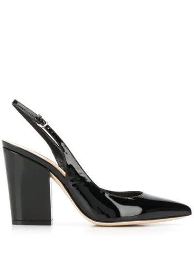 Shop Sergio Rossi Sergio Slingback Pumps In Black