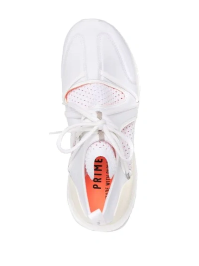 Shop Adidas By Stella Mccartney Mesh-panel Sneakers In White