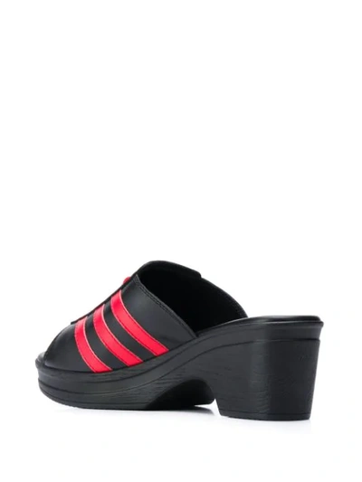 Shop Adidas X Lotta Volkova X Lotta Volkova Trefoil Chunky-heel Mules In Black