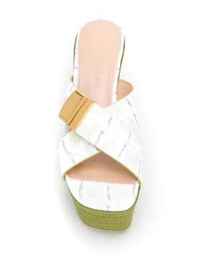 Shop Jacquemus 100 Mm Les Tatanes Mules In White