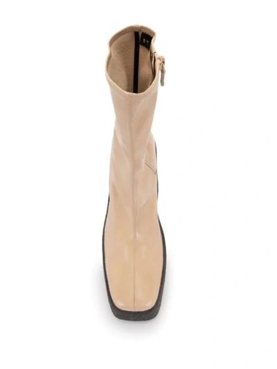 Shop Stella Mccartney Platform Ankle Boots In Neutrals