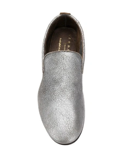 Shop Henderson Baracco Metallic Slip-on Loafers In Silver