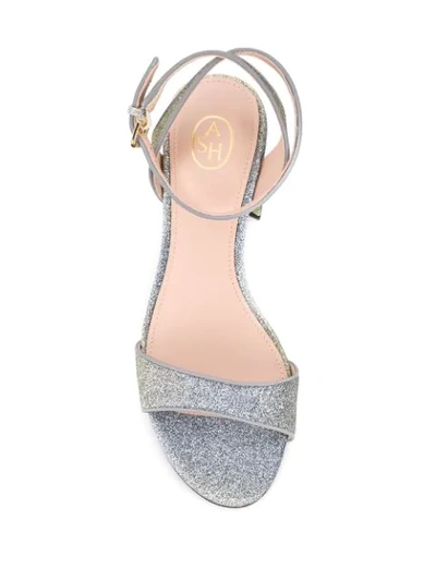 Shop Ash Glitter Detail Sandals In Blue