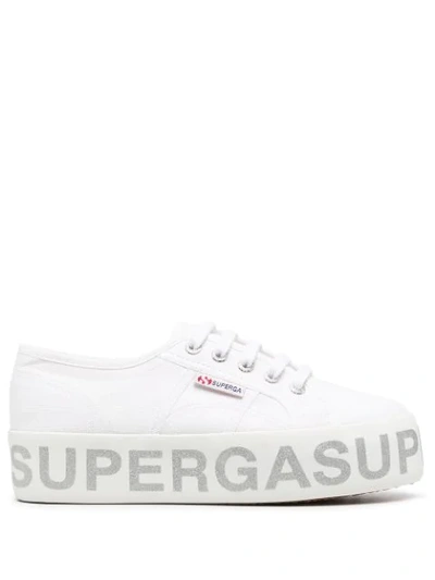 SUPERGA LOW-TOP FLATFORM SNEAKERS 