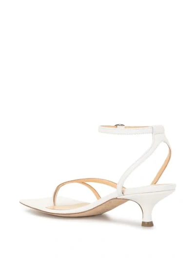 Shop A.w.a.k.e. Kitten Heel Strappy Sandals In White