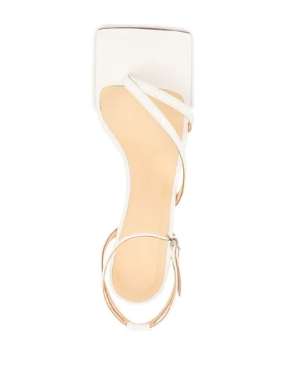 Shop A.w.a.k.e. Kitten Heel Strappy Sandals In White