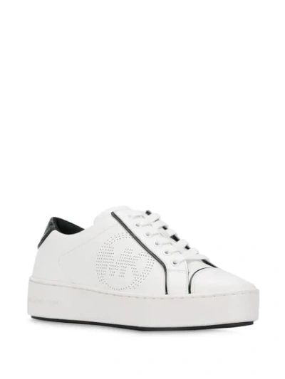 Shop Michael Michael Kors Low-top Lace-up Sneakers In White
