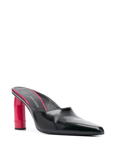 Shop Nina Ricci Contrast-heel Mules In Black