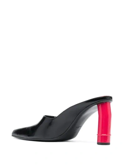 Shop Nina Ricci Contrast-heel Mules In Black