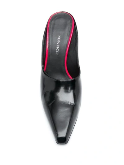 Shop Nina Ricci Contrast-heel Mules In Black