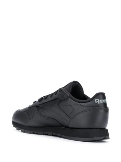 Shop Reebok Classic Leather Sneakers In Black