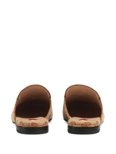 Shop Gucci Princetown Gg Slippers In Neutrals