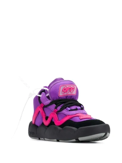 Shop Off-white Chlorine Boot Sneakers In Purple