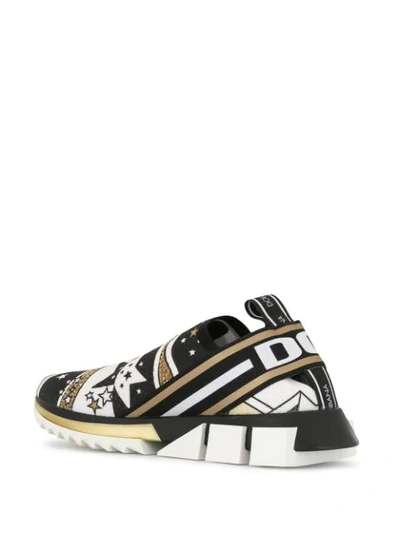 Shop Dolce & Gabbana Comet Print Sorrento Sneakers In Black