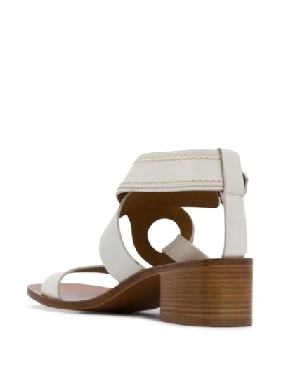 Shop Chloé Demi 40mm Sandals In White