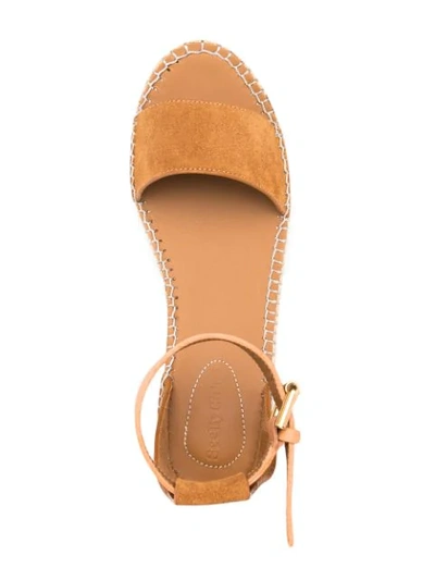 Shop See By Chloé Platform Ankle-strap Sandals In Brown