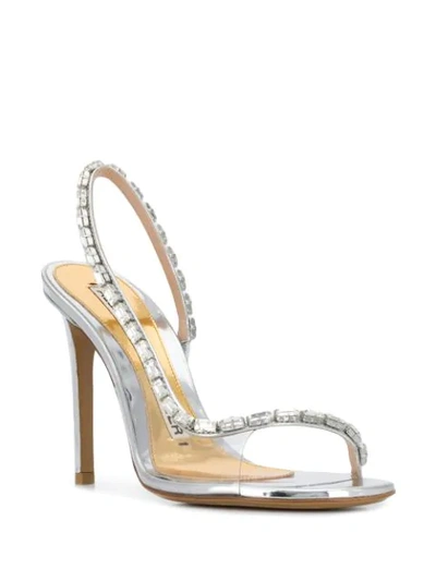 Shop Alexandre Vauthier Elizabeth Embellished Sandals In Silver