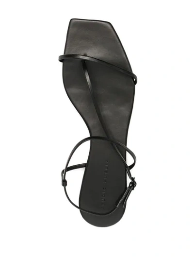 Shop Studio Amelia Cross Front Strap Sandals In Black