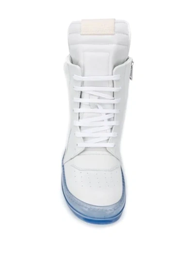 Shop Rick Owens Geobasket Sneakers In White