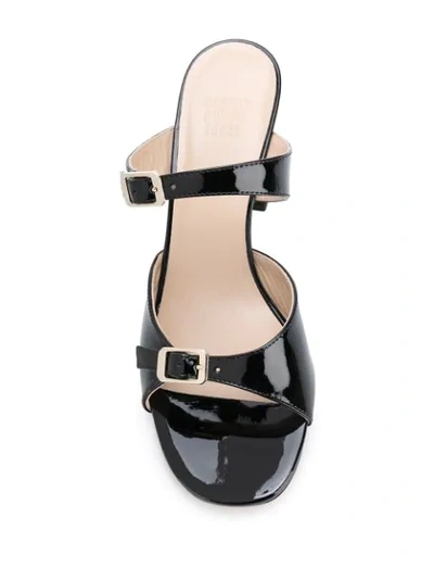 Shop Maryam Nassir Zadeh Una Buckled Straps Mules In Black