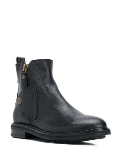 Agl Attilio Giusti Leombruni Button Over Ankle Boots In Black