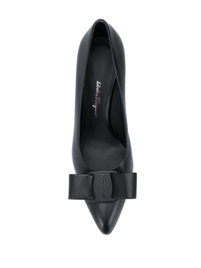 Shop Ferragamo Vara Bow Pumps In Black