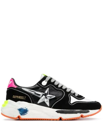 Shop Golden Goose Running Sole Sneakers In Black