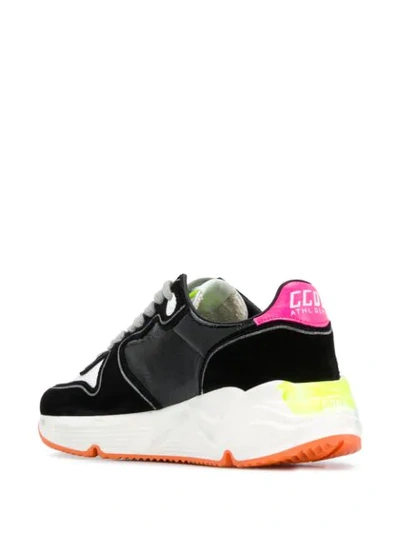 Shop Golden Goose Running Sole Sneakers In Black