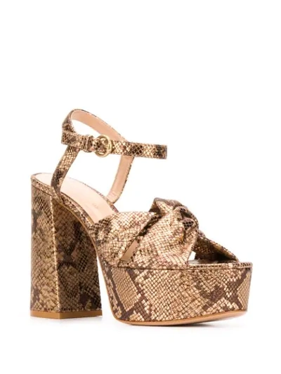 Shop Gianvito Rossi Donna Platform Sandals In Gold