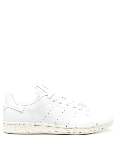 Adidas Originals White Vegan Leather Stan Smith Sneakers In White