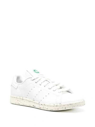 Adidas Originals White Vegan Leather Stan Smith Sneakers In White