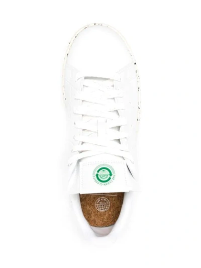 Adidas Originals White Vegan Leather Stan Smith Sneakers In White