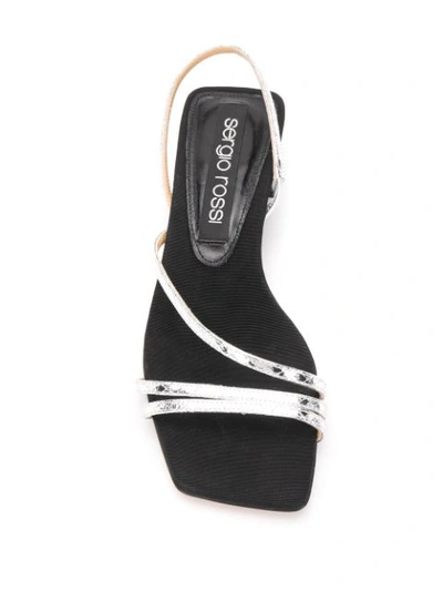 Shop Sergio Rossi Sr. Maiko Strappy Sandals In Silver