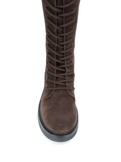 Shop P.a.r.o.s.h Cite Knee-high Boots In Brown