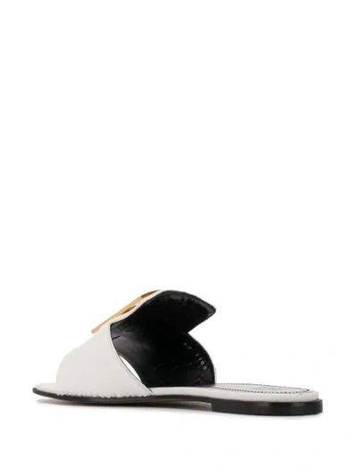 Shop Givenchy 4g Flat Sandals In White