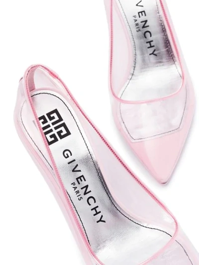 Shop Givenchy Transparent 100mm Pumps In Pink