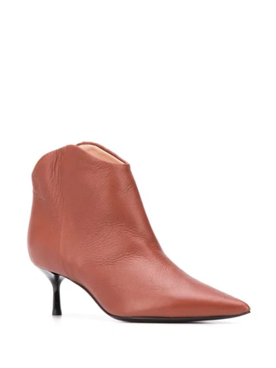 Shop Agl Attilio Giusti Leombruni Pointed Ankle Boots In Red