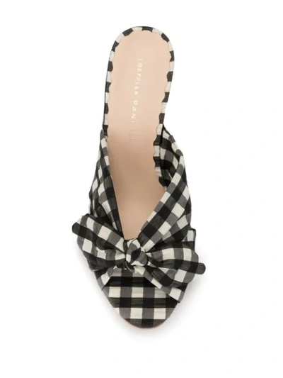 Shop Loeffler Randall Luisa Gingham-check Sandals In Black