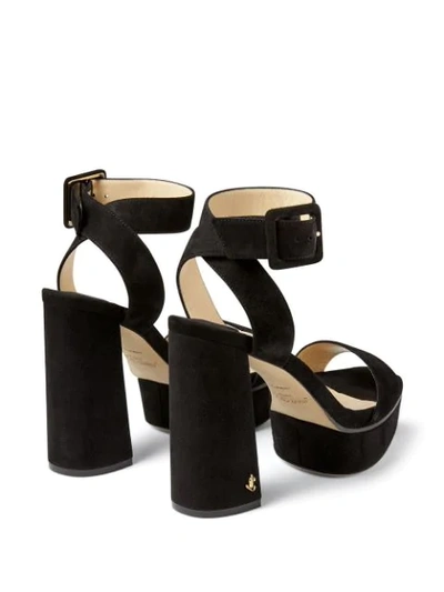 Shop Jimmy Choo Jax 115mm Platform Sandals In Black