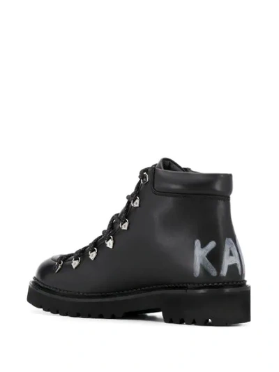 Karl Lagerfeld Kombat Ii Ankle Boots In Black