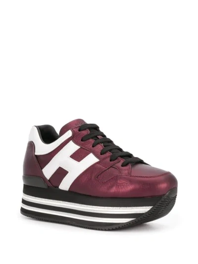 Shop Hogan Low-top Platform Sneakers In Purple