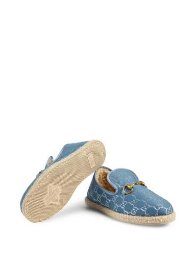Shop Gucci Gg Merino Loafers In Blue