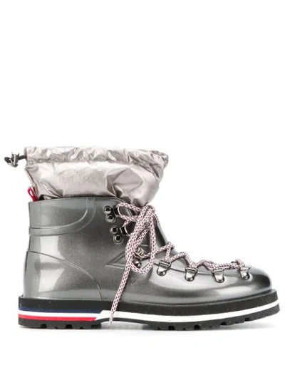Shop Moncler Inaya Mountain Boots In Silver