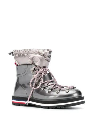 Shop Moncler Inaya Mountain Boots In Silver