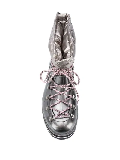 Shop Moncler Inaya Mountain Boots In Silver