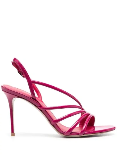Shop Le Silla Scarlet Leather Sandals In Pink