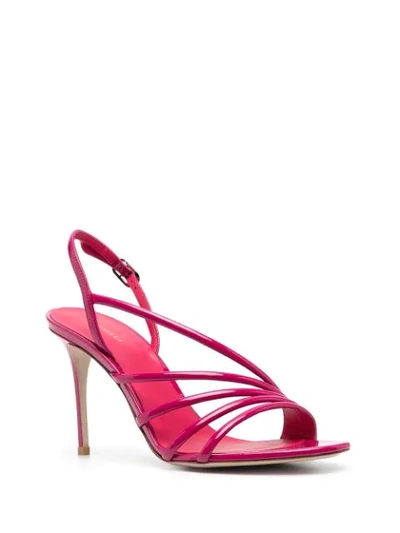 Shop Le Silla Scarlet Leather Sandals In Pink