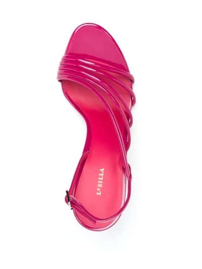 Shop Le Silla Scarlet Leather Sandals In Pink