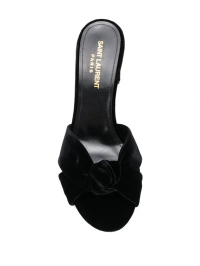 Shop Saint Laurent Bianca 75mm Mules In Black